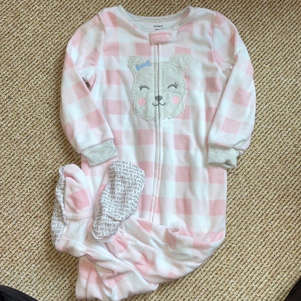 Carters puppy dog fleece pajamas